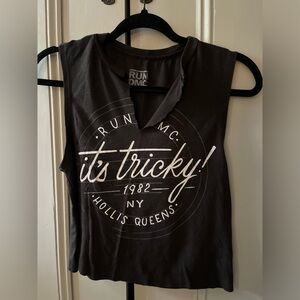 🌵Black Muscle Tee with Bold Sleeveless Design | Run DMC it’s tricky